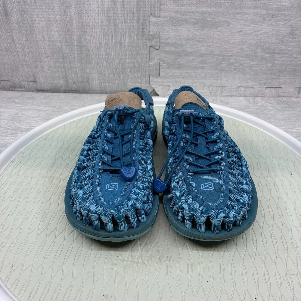 Keen Uneek Sandals Mens 8.5 Blue Braided Cord Hybrid Outdoor Shoes 1013242